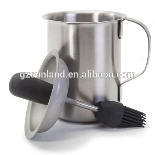 BBQ Stainless Steel Saucepot With Silicone Basting Brush