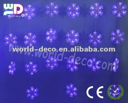 LED icicle lights with snowflake