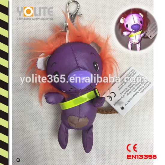 Promotion Gift Cute Plush Hedgehog Keychain Manufacturer Reflective Toys for CE EN13356
