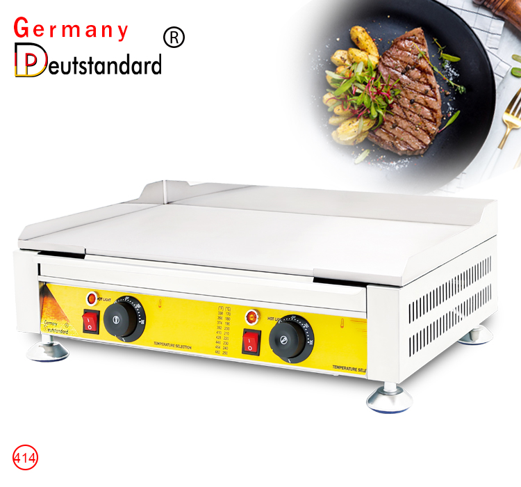 Flat electric griddle stainless steel machine