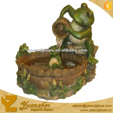 beautiful small bronze frog indoor fountain for table ornament