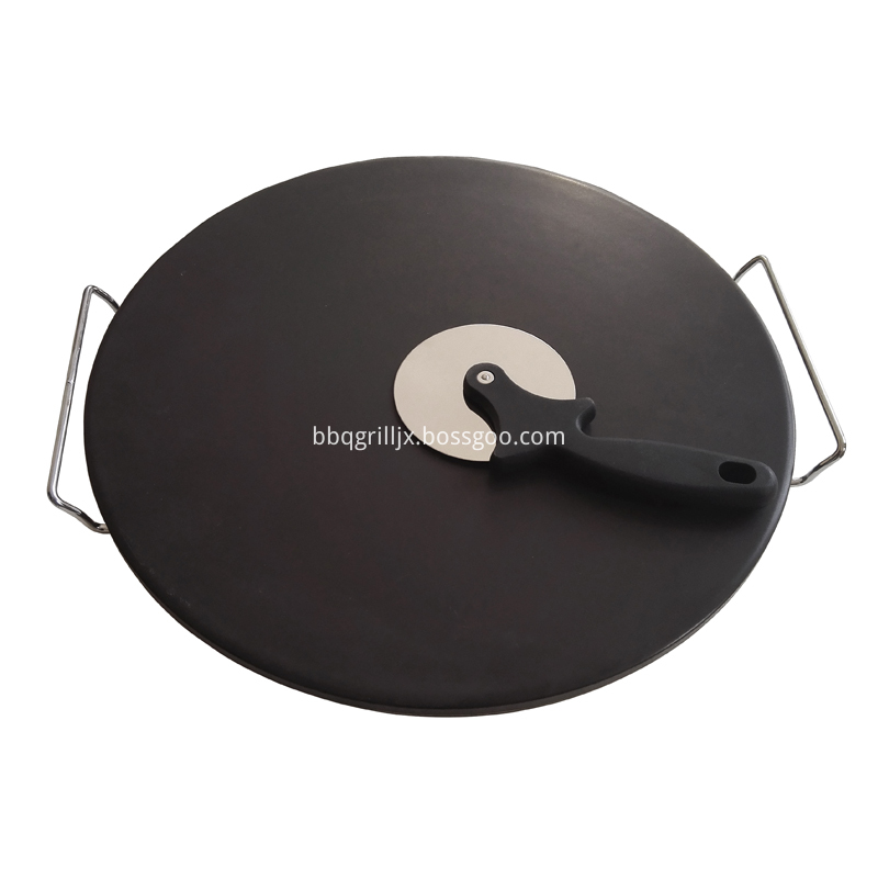 16 Inch Black Pizza Stone Set
