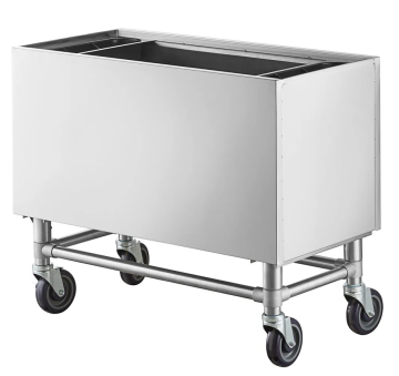 Mobile Stainless Steel Ice Bin with Wheels