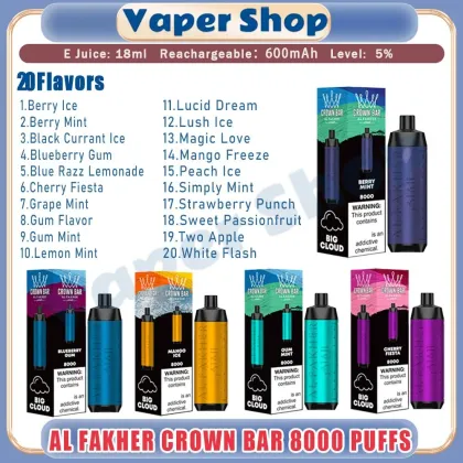 Al fakher crown bar 8000puffs GERMANY
