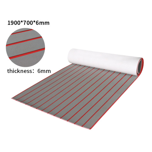 Size 240 cm * 90 cm Light Grey Over Red Eco Non-toxic Friendly Non-slip PE/EVA Foam Marine Deck Yacht Teak Floor