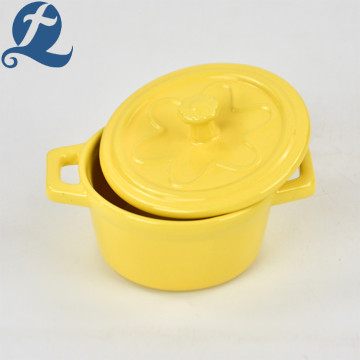 Home Decoration Colorful Double Soup Pot with Lid