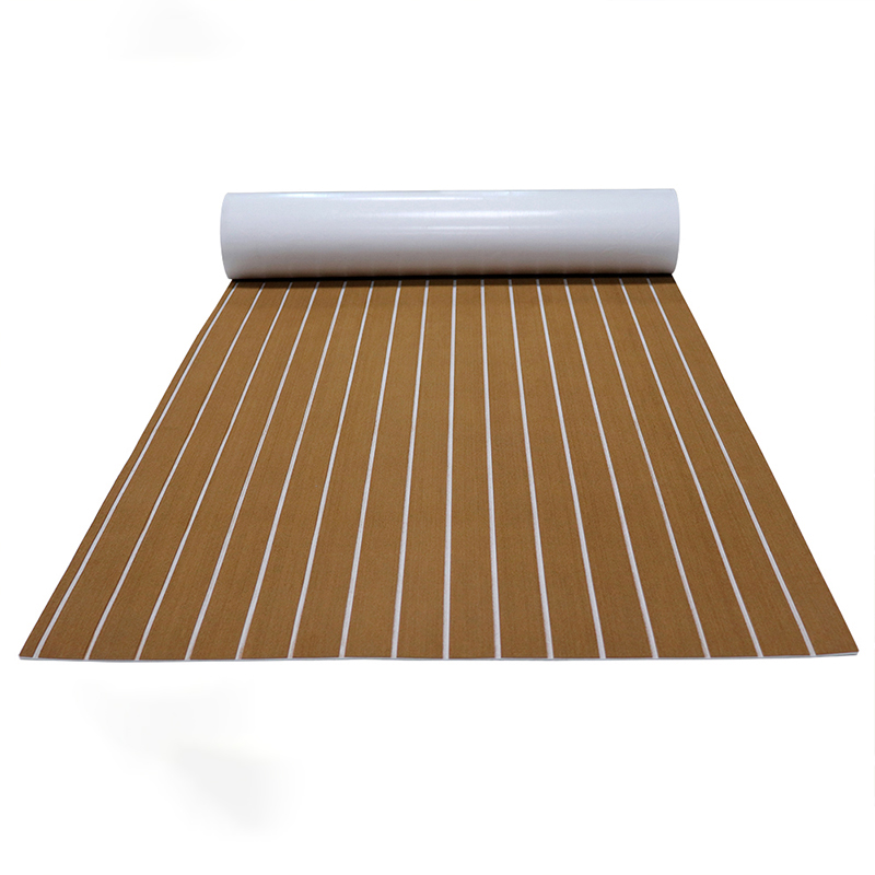 Brown and white Boat Flooring