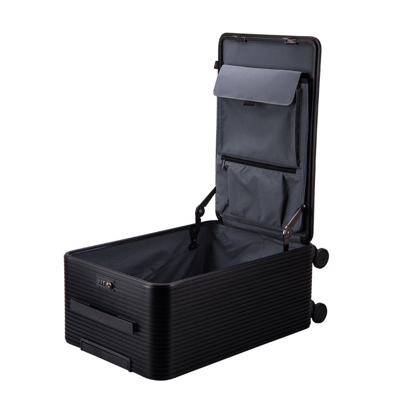 Front opening travel aluminum Metal Suitcase