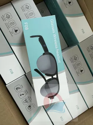 F08 Glasses: Bone Conduction Earphone Glasses with Bluetooth Wireless Audio