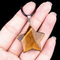 Yellow Tiger Eye Stone 30mm Star Pendant Pendant for DIY Making Jewelry