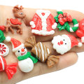 100PCS Resin Colorful Christmas Combination Flat Back Cabochon Stone Miniature Christmas Ornament Scrapbook Figurines