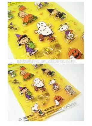 2015 halloween translucent foam puffy bubble sticker , high quality decorative 3d PVC foam sticker