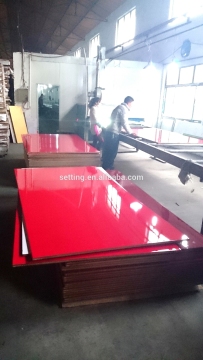 mdf board with uv coating on surface---high glossy red color for cabinet