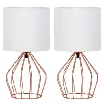 Small Night Lamps with Hollow Base Fabric Lamp-Shade