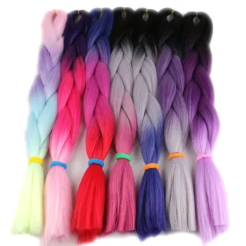1 PACK Large stock 200+ colors ombre jumbo braid synthetic hair extensions jumbo box braids synthetic braiding hair