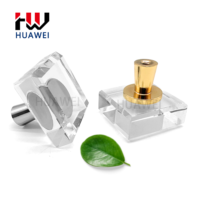 HUAWEI Cabinet Door Drawer Wardrobe Modern Luxury Single Hole Small Handle Crystal Glass Clear Handles Knob1