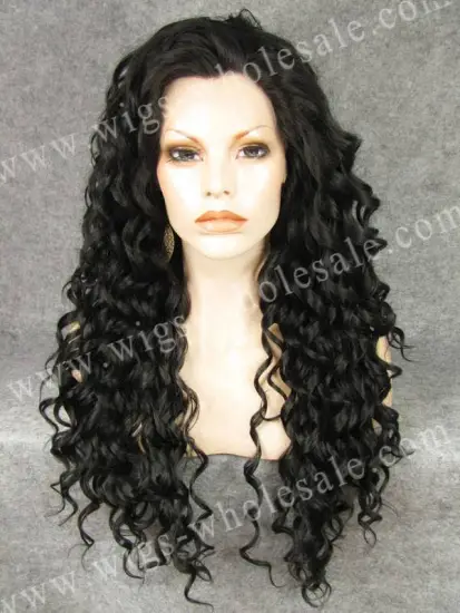 Wholesale ombre lace front wig synthetic Curly N18-2 Dark Brown