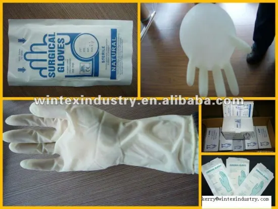 Disposable Sterile Latex Surgical Gloves For Surgery,Hospital,Medical With Powdered And Powdered Free