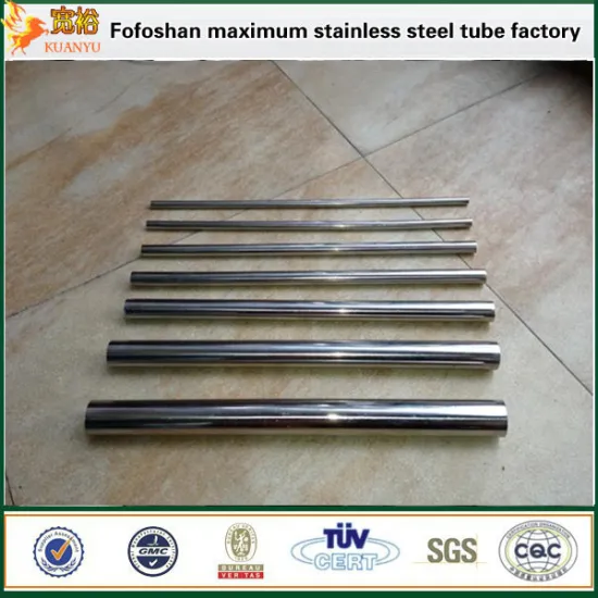 aisi 304 polish stainless steel glass balcony railing inox tubes