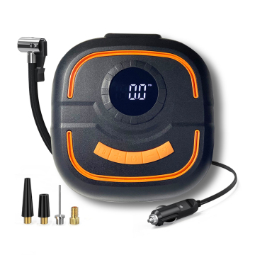 Portable 12V Digital Tire Inflator with Air Pump and Cigarette Lighter Socket