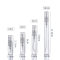 3 ml en verre transparent des flacons de pulvérisation