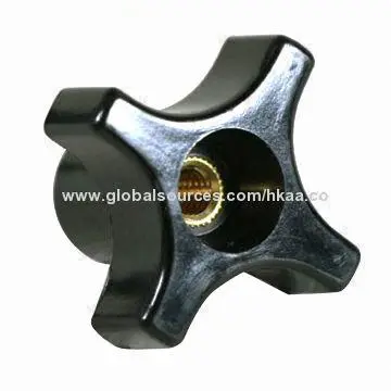 Knob, Four-star, Plastic Head with Metal Insert, OEM/ODM Orders Provided