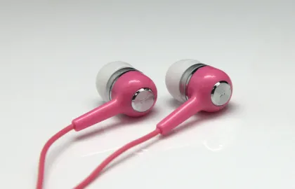 Black Wired Stereo In Ear Monitor Headphones For Mp3 Players