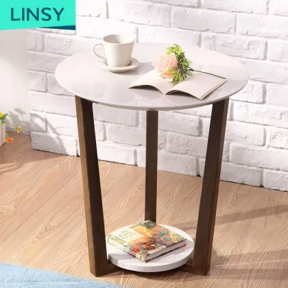 Linsy Small Corner Home Use Side Table Oak Solid Wood Furniture