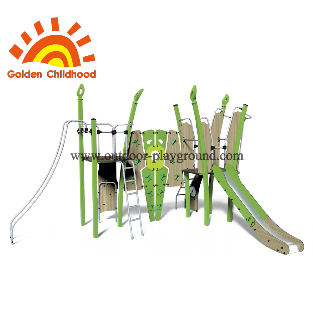 Green Commercial Outdoor Playground Equipment For Sale