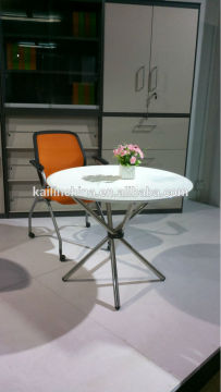 T28 modern stable metal powder coated leg wood top factory sell OEM custom made green certification round tea coffee table