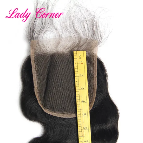 wholesale price virgin brazilian human hair 5*5 swiss lace closure