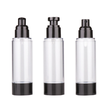 Transparent 15ml 30 ml 50 ml 80 ml 100 ml 120 ml Gefrertete Ölzylinderflaschen Plastische kosmetische luftlose Pumpe