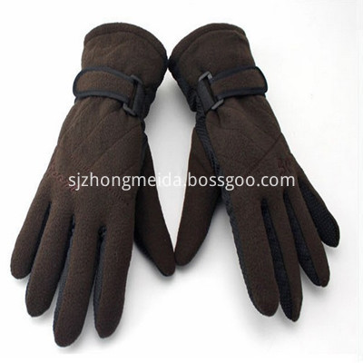 Polar Fleece Gloves dark coffee