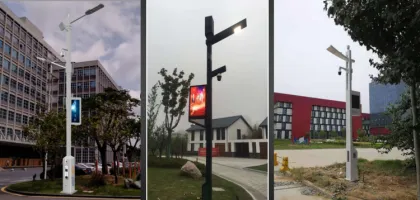 Street Pole Advertising Road Light Pole LED Screen