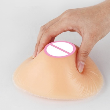 Skin-Colored Triangular Teardrop Silicone Breast Forms for Adults