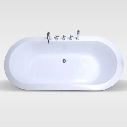 Chinese Supplier Low Price Freestanding Portable Bathroom Wooden Oval Bathtub
