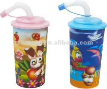 2012 newest 3D design 450ml children straw cup