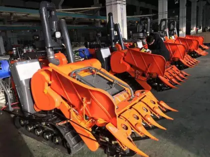 Small rice combine harvester in west bengal