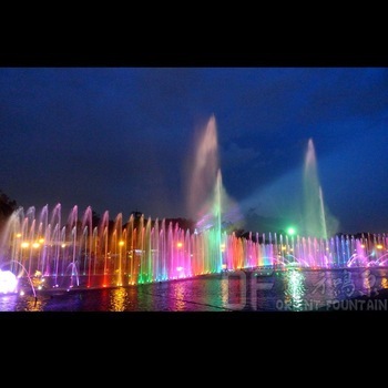 Sea floating music fountain