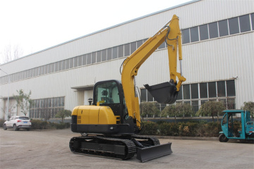 6ton mini excavator with swing boom closed cabin