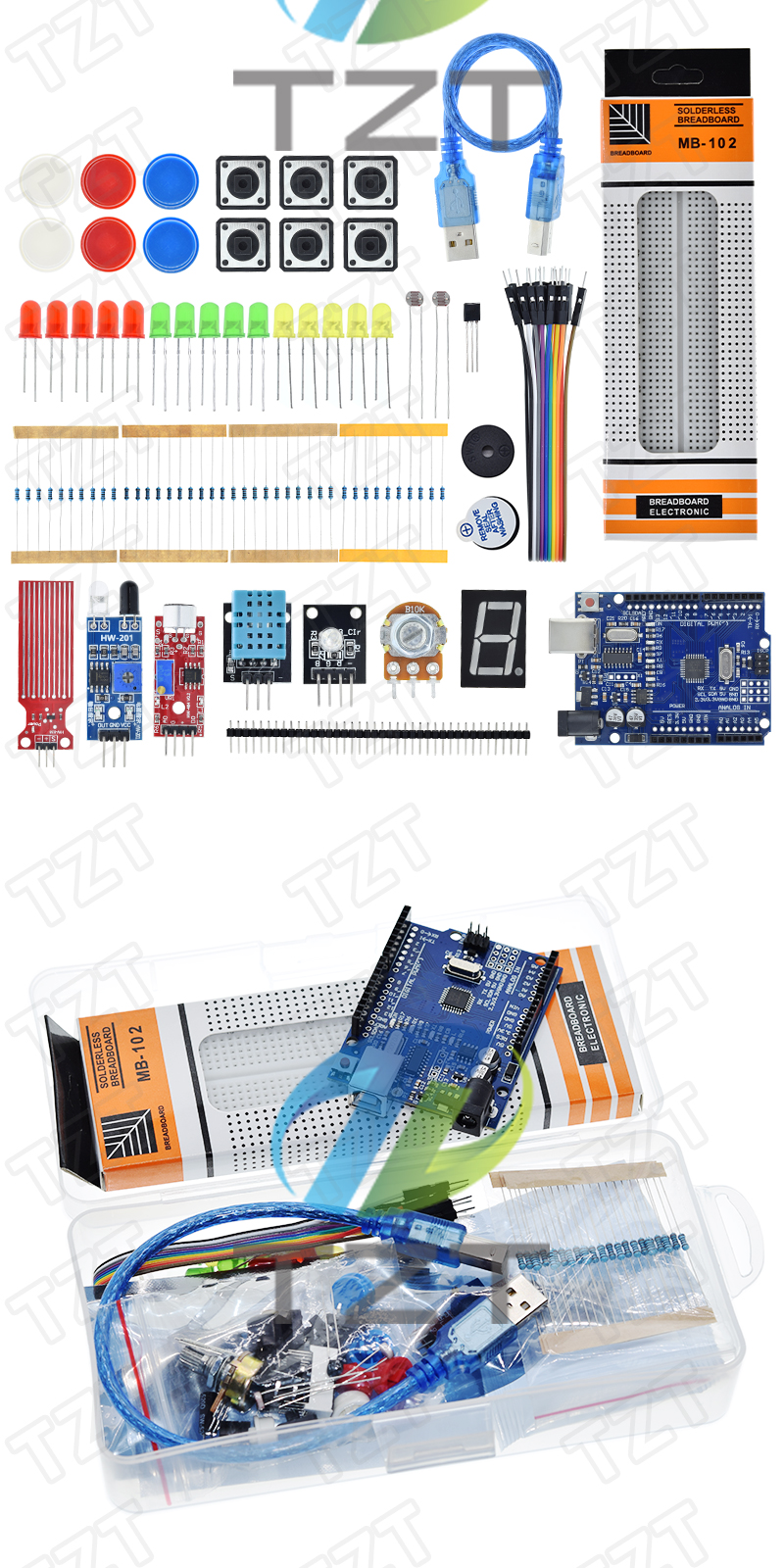 Arduino Uno R3 Starter Kit: Basic Learning With Sound/water Level ...