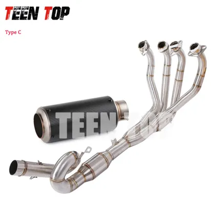 Twisted Motorcycle Exhaust Pipe for Z900, Full Exhaust System, Muffler, Ninja 900 Moto Tube Exhaust