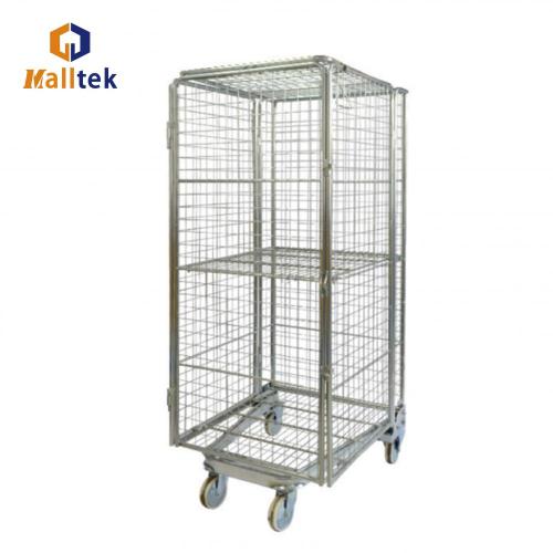 Metal Platform Trolley Logistics Industrial Warehouse Folding Roll Trolley Factory