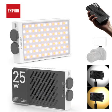 ZHIYUN CINEPEER CM25: 2700K-6200K MINI LED ضوء الجيب للبث المباشر وإطلاق النار في الهواء الطلق