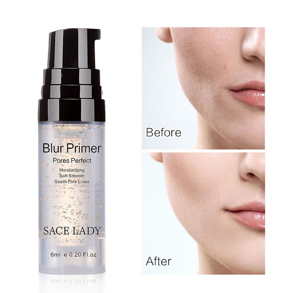SACE LADY 6ml Blur Primer Makeup Base Face 24k Gold Elixir Oil Control Face Cream Matte Nude Make Up Pores Foundation Primer