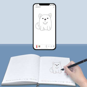 Bluetooth Smart Pen and Note-taking System: Seamless Handwriting Tracing, Easy Sharing via App, Compatible with B5 Paper and Different Color/Thickness Options