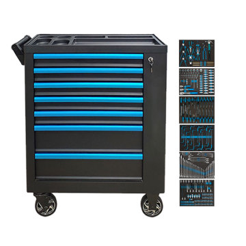 Professional 273PCS Hand Tools Set with EVA Foam Trays and Tool Trolley for Car Repair, Garage, and Workshop