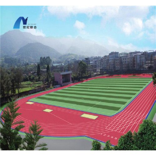 Niedriger Preis Hochwertige 3: 1-Belagsmaterialien Courts Sports Surface Flooring Athletic Running Track