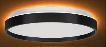 Round Flush Mount Ceiling Lamp With Night Light