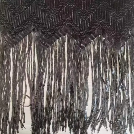 Fringed Sequins Fabric for Shirt and Skirt